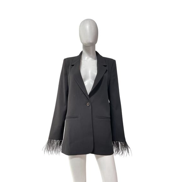Wayf 'Romee' Black Polyester Blazer Size S - Picture 2 of 5
